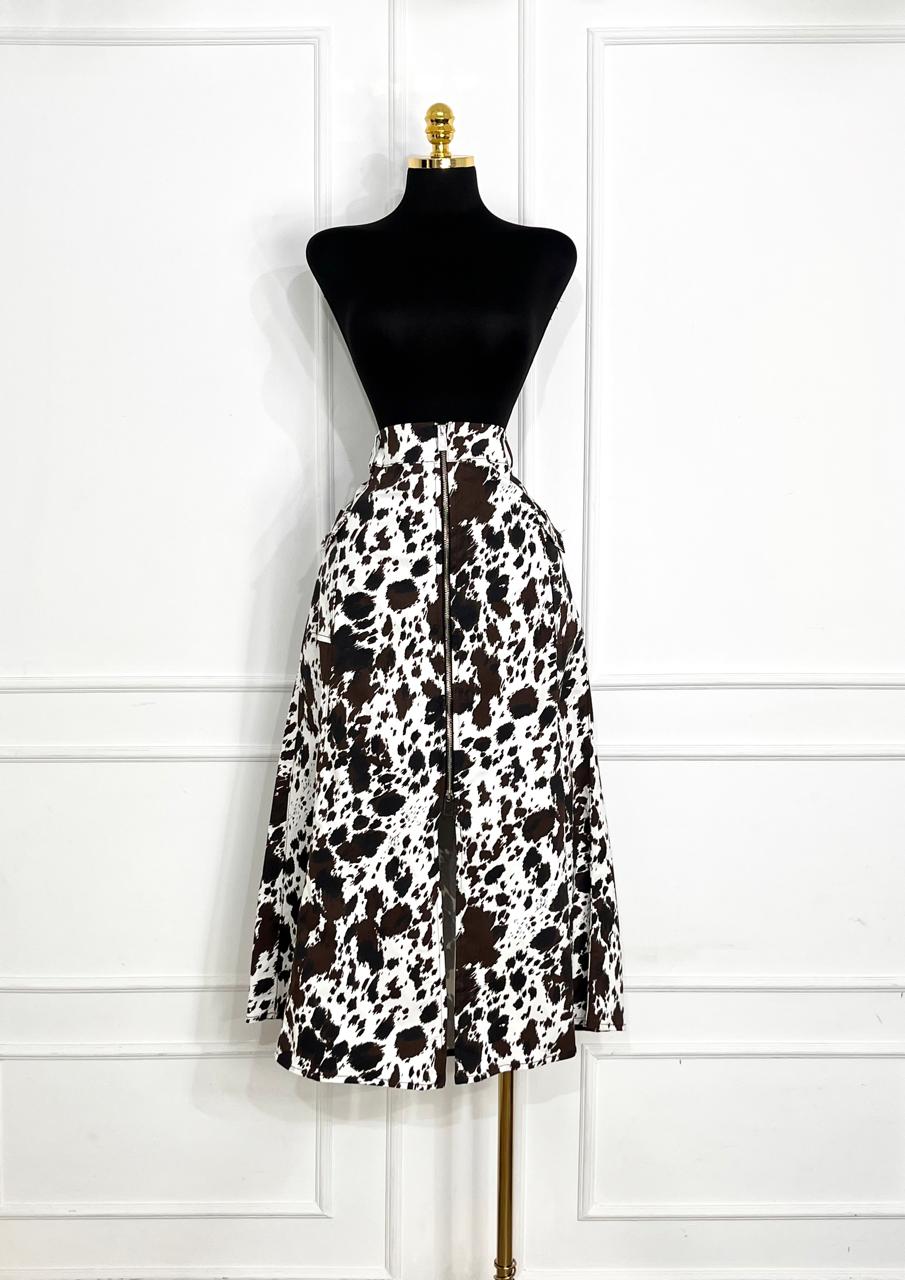 Falda cow print